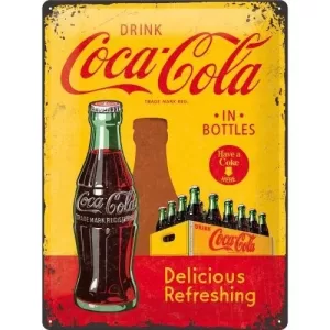 Coca Cola - 1930/1940 - Yellow In Bottles | 30x40cm-image