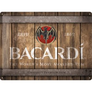 Bacardi - Wood Logo | 30x40cm-image