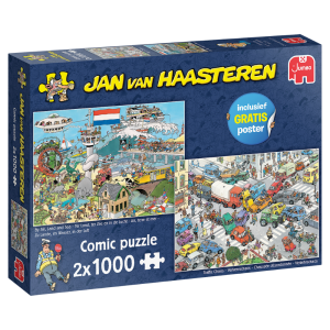 Verkeerschaos & Ter Land, ter Zee en in de lucht - Jan van Haasteren | 2x 1000 stukjes-image